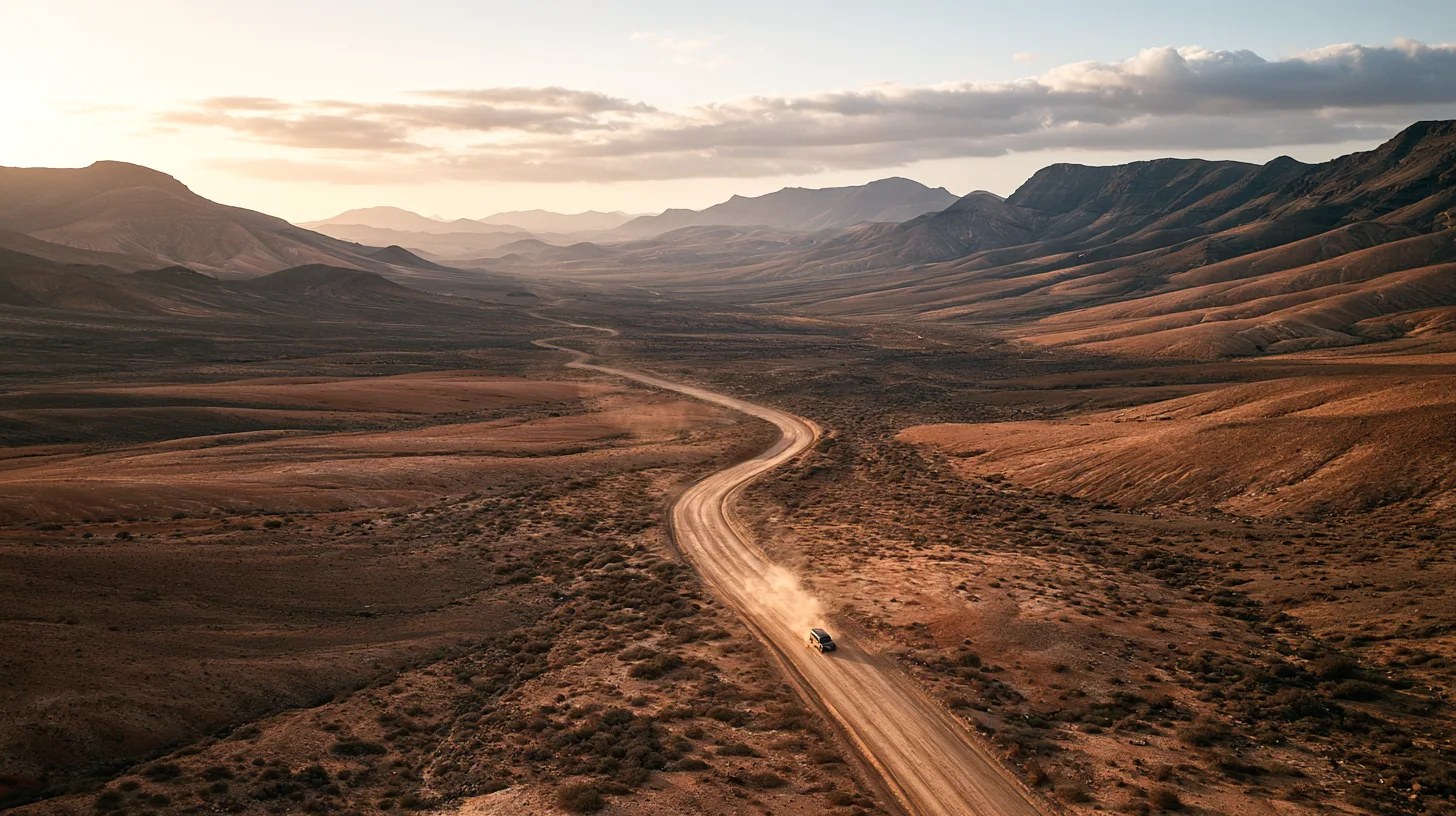 Wild volcanic mountains of Fuerteventura
